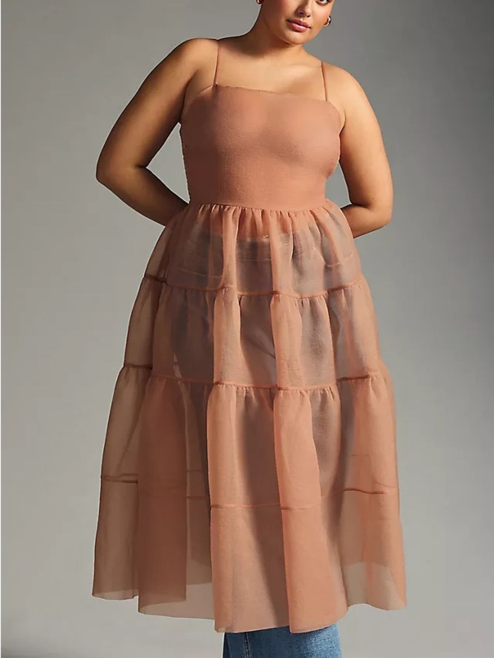 Tiered Anthropologie Sheer Dress